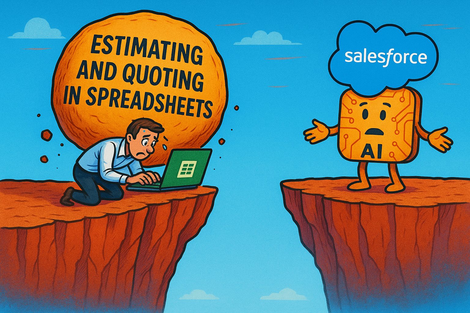 quoting and estimating services in spreadsheets will make it nearly impossible to apply AI aspirations