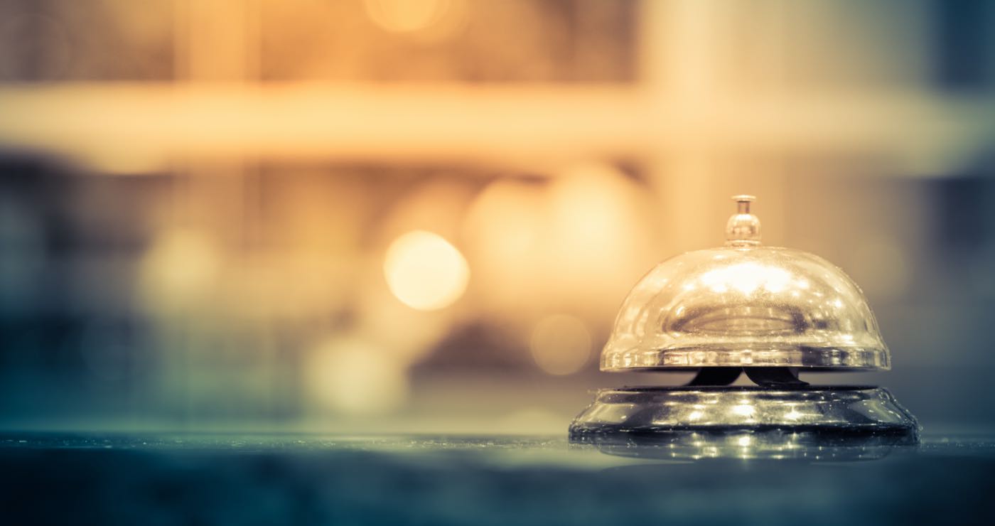 Concierge bell at hotel