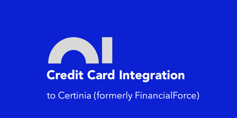 Credit card transaction integration to Certinia (formerly FinancialForce)