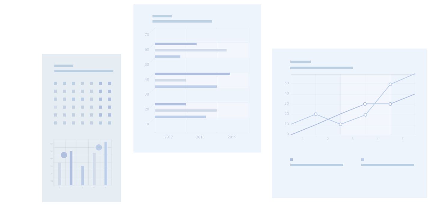 stylized charts and graphs