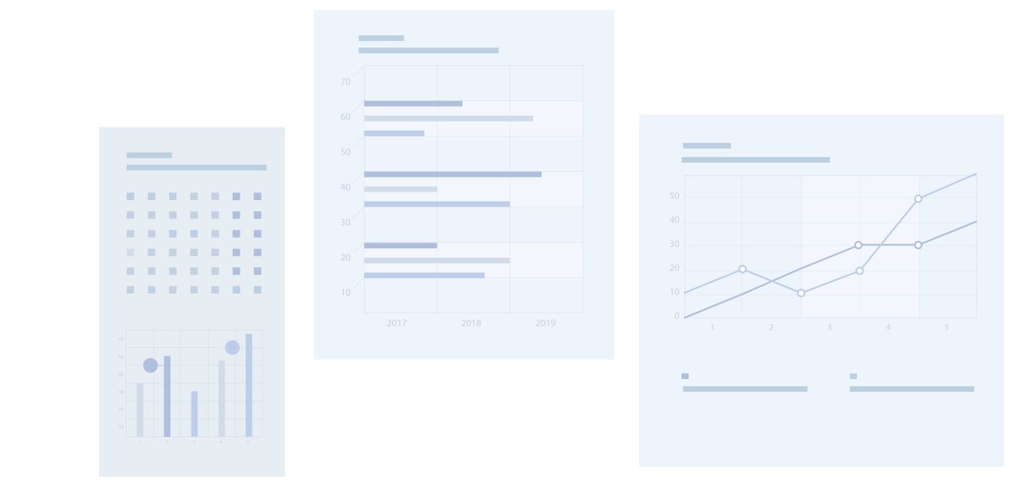 stylized charts and graphs