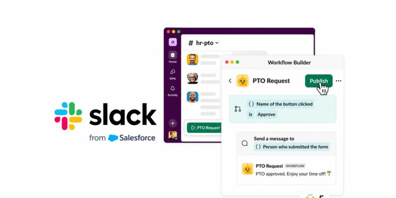 image of using slack and ai to request paid time off without going into salesforce